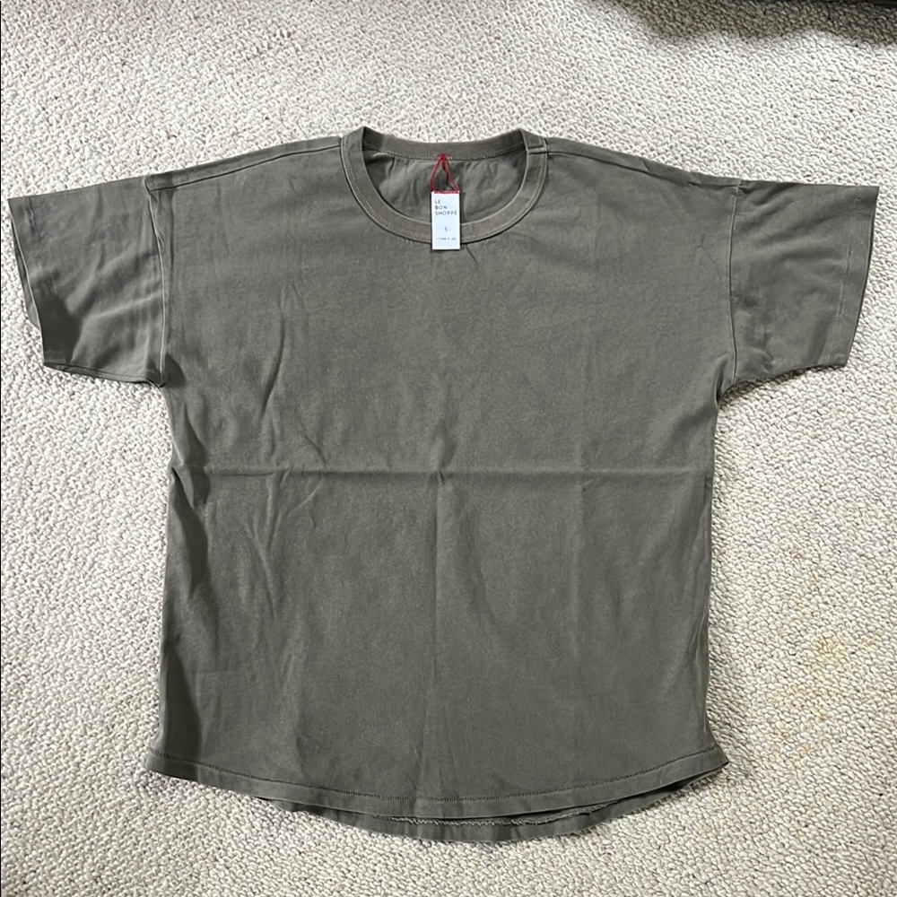 NWT Le Bon Shoppe Her Tee size small army green